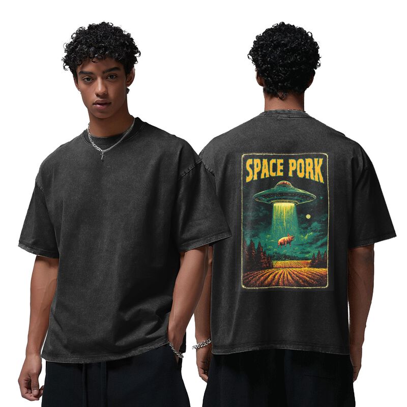 扩版水洗定制图案 短袖T恤