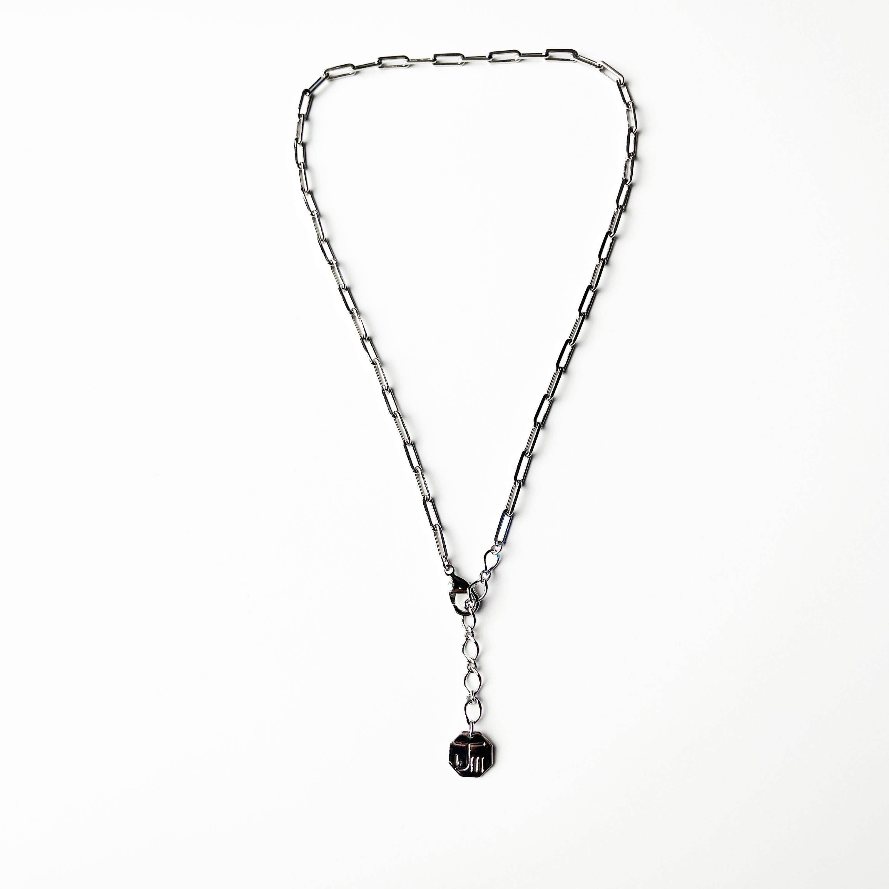 18K 镀白金 项链