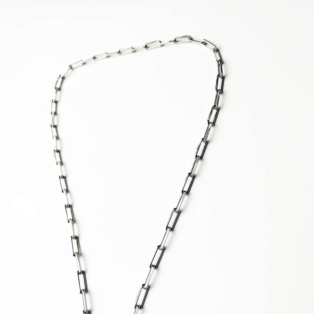 18K 镀白金 项链